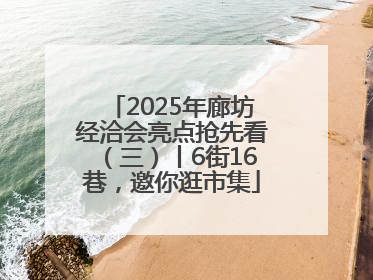 2025年廊坊经洽会亮点抢先看（三）丨6街16巷，邀你逛市集