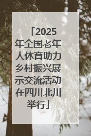 2025年全国老年人体育助力乡村振兴展示交流活动在四川北川举行