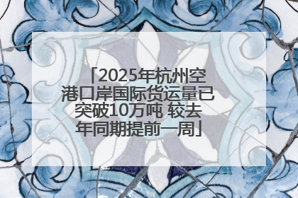 2025年杭州空港口岸国际货运量已突破10万吨 较去年同期提前一周