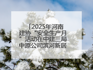 2025年河南建协“安全生产月”活动在中建三局中原公司滨河新居项目启动